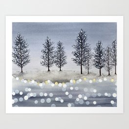 Winter on the Lake Art Print