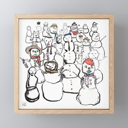 People Made of Snow  Framed Mini Art Print