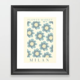 Milan Flower Market, Flower Print Framed Art Print
