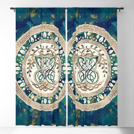 Butterfly and Tree of life Yggdrasil Blackout Curtain | Celticknot, Celticpattern, Butterfly, Green, Nordic, Celticsymbol, Endlessknot, Tree, Celticornament, Yggdrasil 