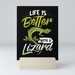 Lizard Pet Reptile Eggs Cage Food Lover Mini Art Print