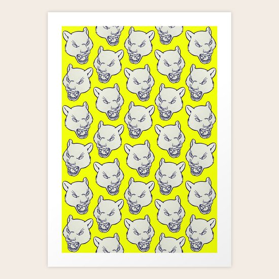 PANTHERS PUNCH Art Print