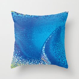 blue sea Throw Pillow