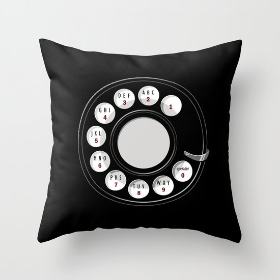 Rotary Me Throw Pillow
