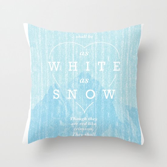 as white as snow Throw Pillow