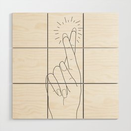 Fingers Crossed Wood Wall Art