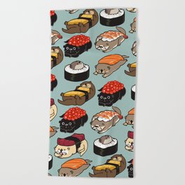 Sushi Otter Beach Towel