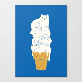 Cats Ice Cream Canvas Print
