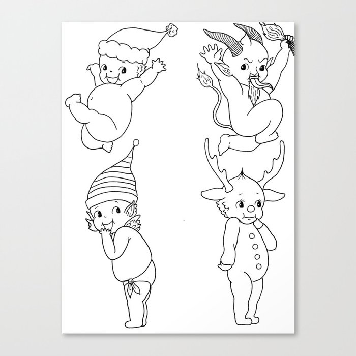 Christmas Kewpie Flash Canvas Print