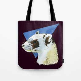 Cute ferret art - aesthetic polecat - wildlife design - albino ferret art - albino - Aubergine decor Tote Bag