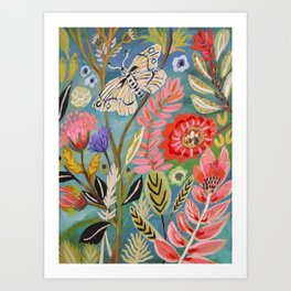 Butterfly Floral Art Print