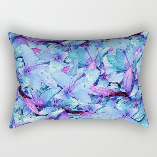 LILY BOUNTIFUL BLUE Rectangular Pillow