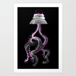 Jellyfish Lightblading Art Print