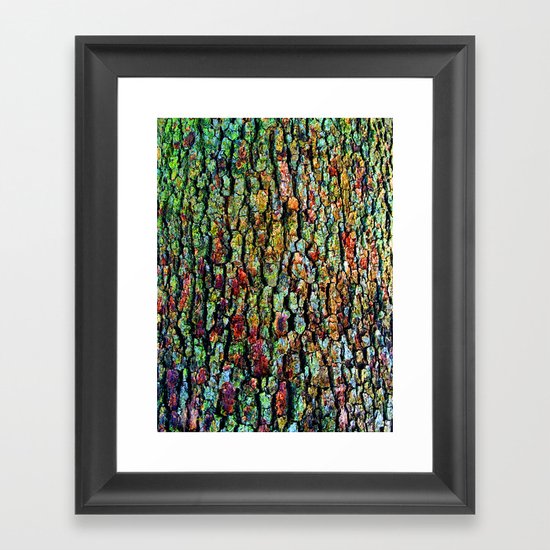 Anatural Abstraction of Tree Bark Framed Art Print