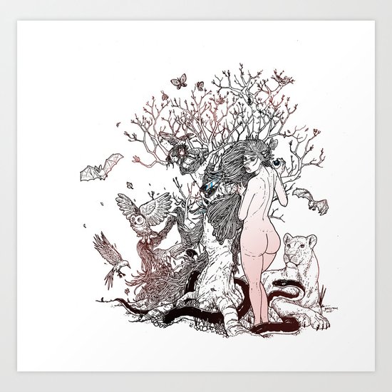 Lilith tastes. Art Print