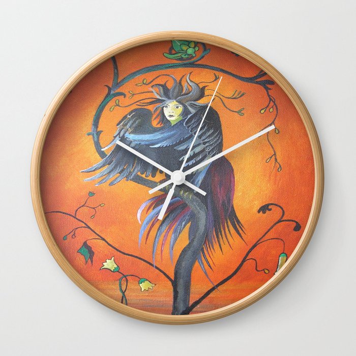 Gamaun The Prophetic Bird With Ruffled Feathers Wall Clock