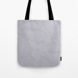 Pantone Lilac Gray Fancy Leaves Scroll Damask Pattern Tote Bag