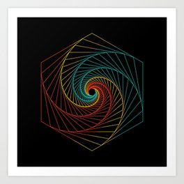 Geometric Vortex Art Print