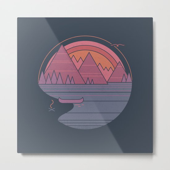 The Mountains are Calling Metal Print
