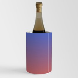 Rise - Blue Red Colourful Abstract Art Design Pattern Wine Chiller
