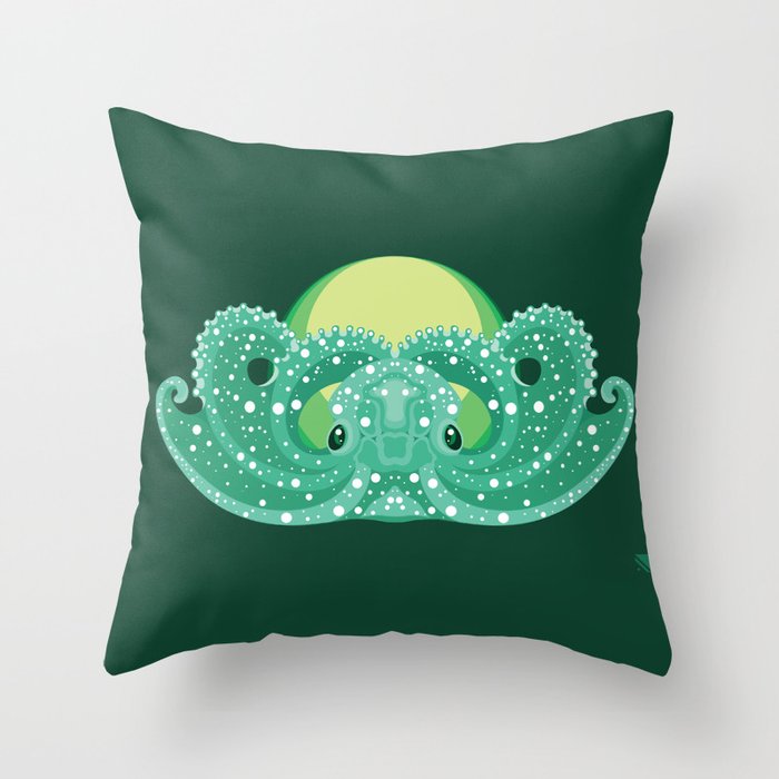 Sea Lord (Green) Throw Pillow