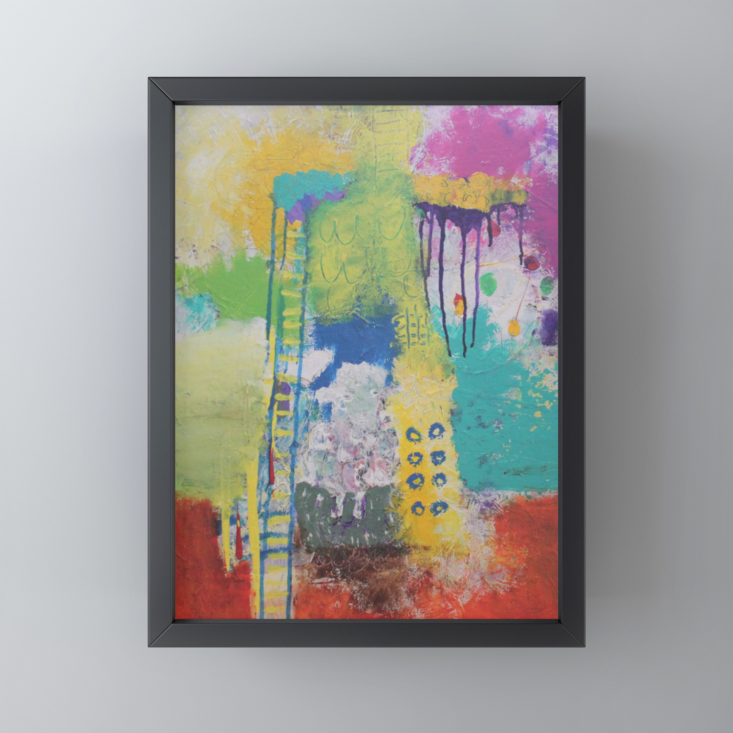 Abstract With Sheep 2 Framed Mini Art Print By Catherinepoet
