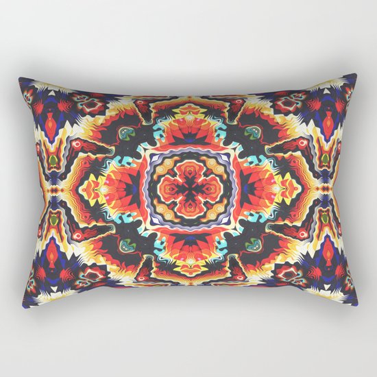 Geometric Motif Rectangular Pillow