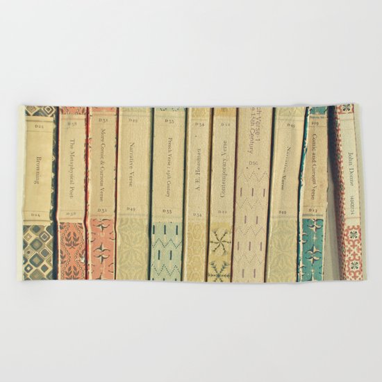 Old Books Beach Towel