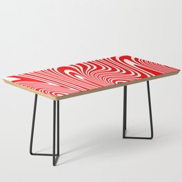 Groovy Psychedelic Swirly Trippy Funky Candy Cane Abstract Digital Art Coffee Table