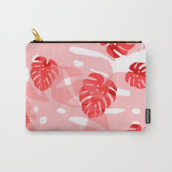 red monstera Carry-All Pouch