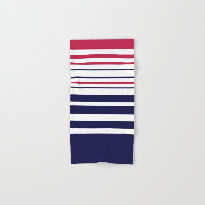 blue white towels