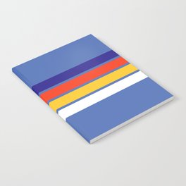 Classic Retro Stripes on Vintage Blue - Hundare Notebook