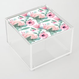 Wonderful Pink Flowers Acrylic Box
