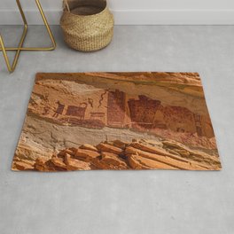Pictograph 0147 - Ancient Rock Art, Utah Area & Throw Rug