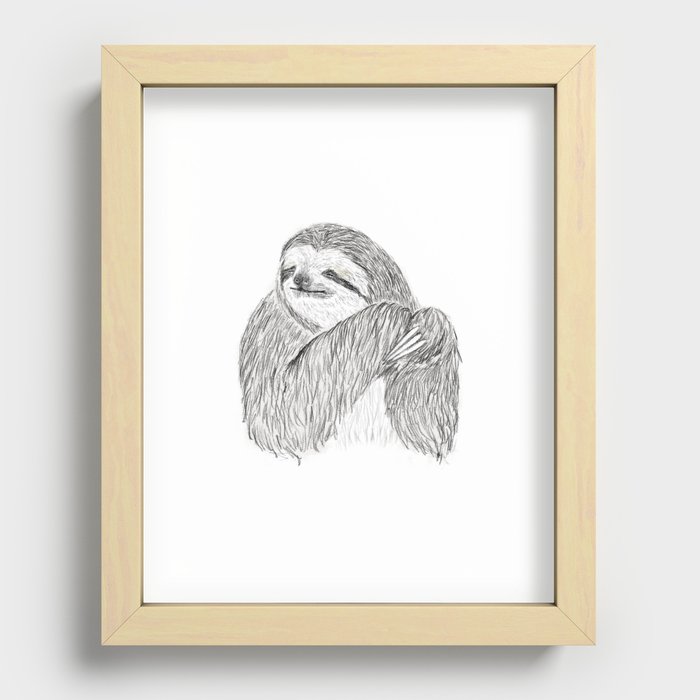 sloth Recessed Framed Print