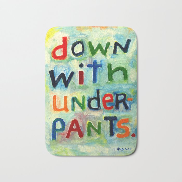 Down With Underpants Bath Mat