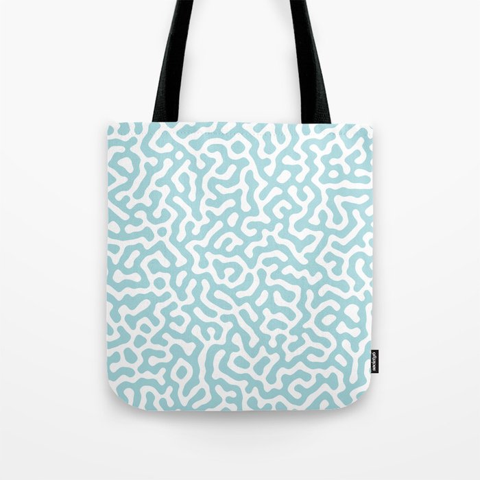 Blue And White Labyrinth Seamless Pattern Tote Bag