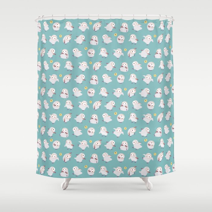 Baby Barn Owls Shower Curtain