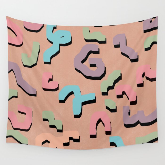 Color confetti pattern 14 Wall Tapestry