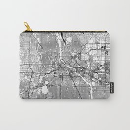 Minneapolis White Map Carry-All Pouch