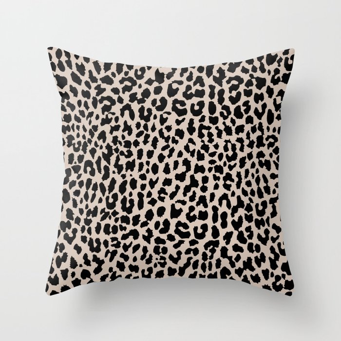 Tan Leopard Throw Pillow By Mstudio Society6
