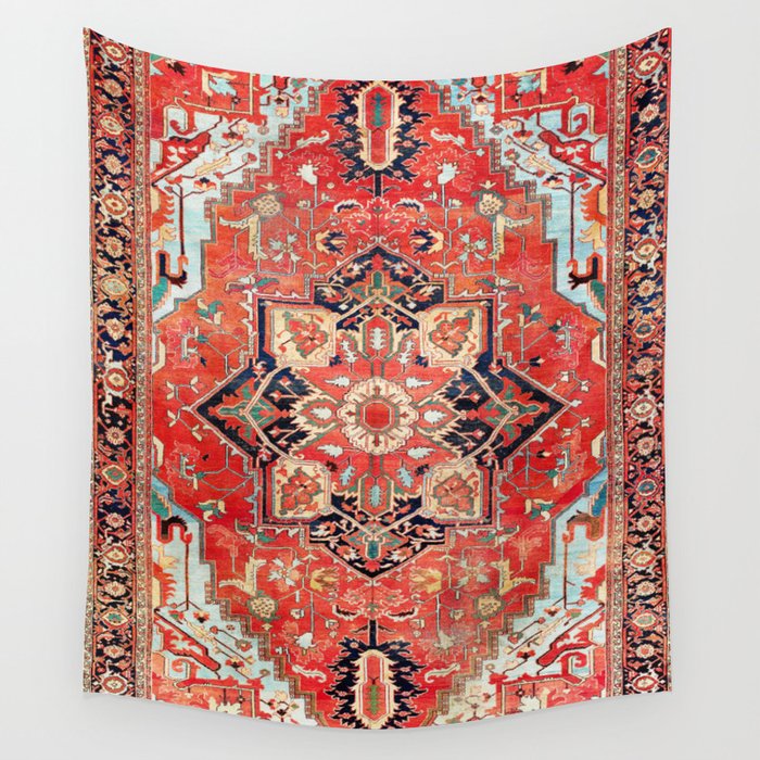 Heriz Azerbaijan Northwest Persian Rug Print Wall Tapestry