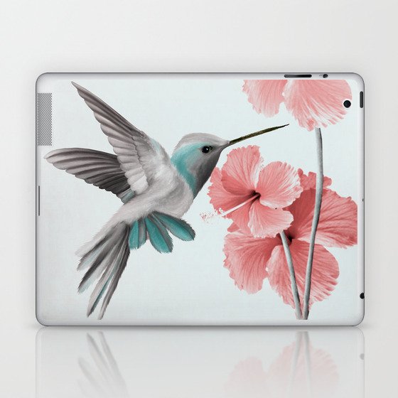 Hummingbird with Hibiscus Laptop & iPad Skin