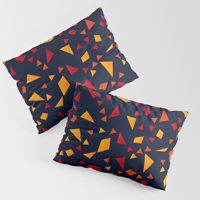 Red & Yellow Color Geometric Design Pillow Sham