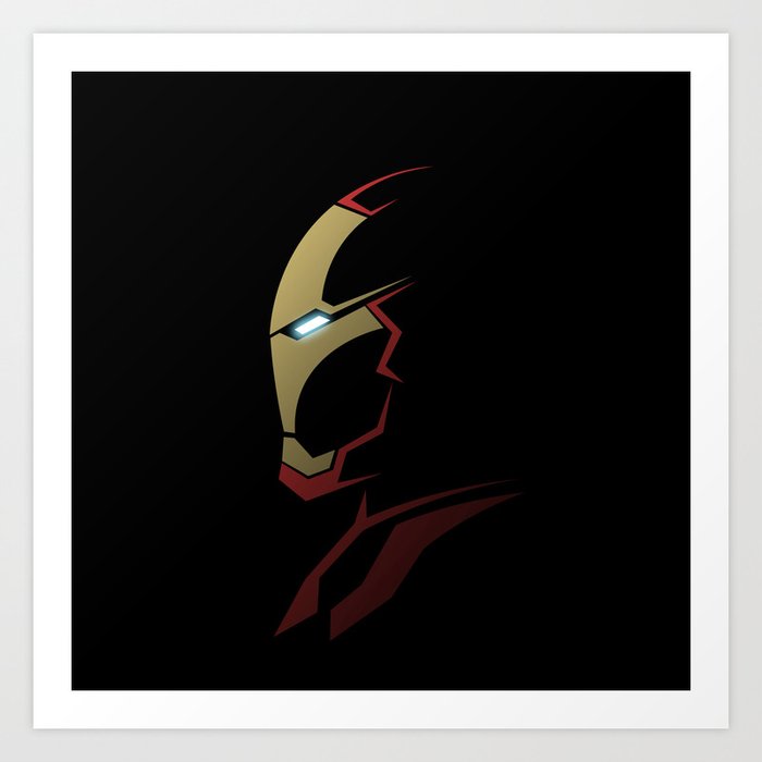 iron man portrait art print by lykaon veilant society6