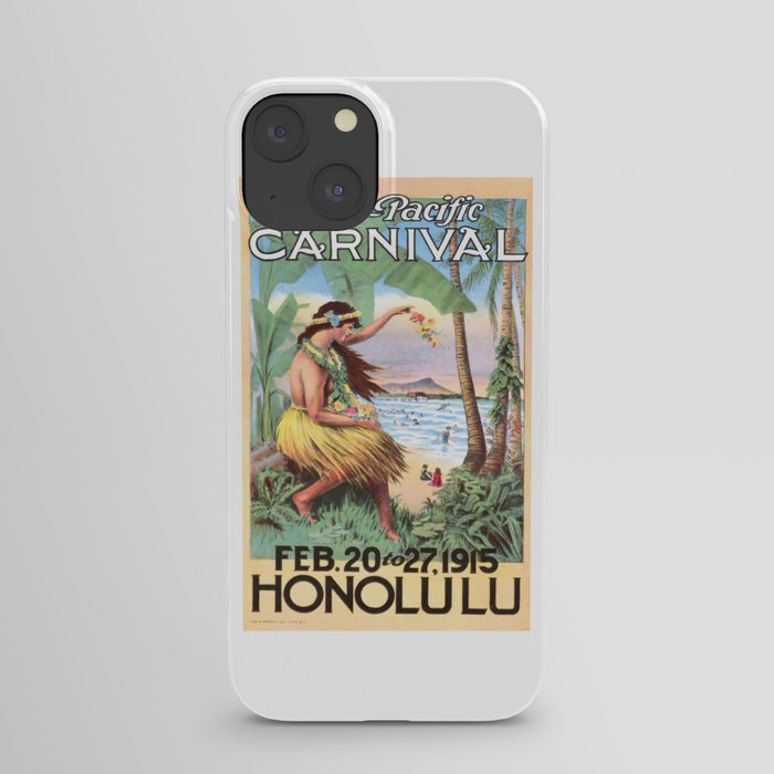 1915 HAWAII Mid Pacific Carnival Travel Poster iPhone Case