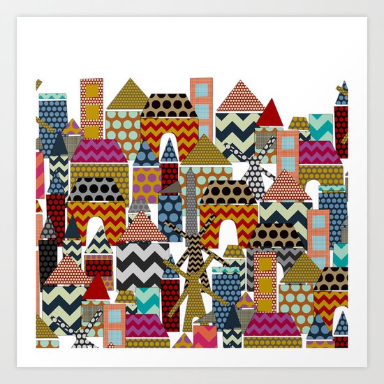 geo town Art Print