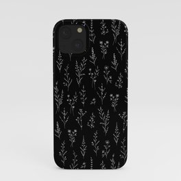 Tiny New Black Wildflowers iPhone Case