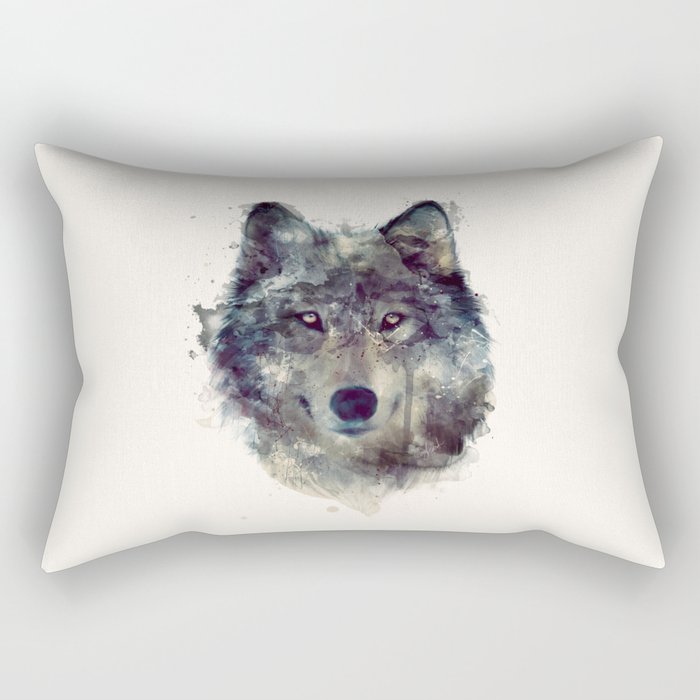 Wolf // Persevere  Rectangular Pillow