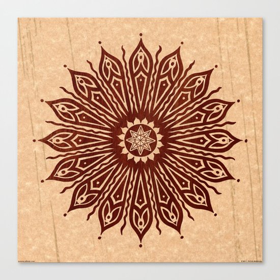 ozorahmi wood mandala Canvas Print